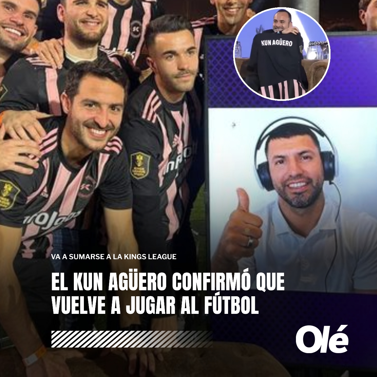 奥莱报：阿圭罗确认将参加一项由皮克组织的半职业联赛