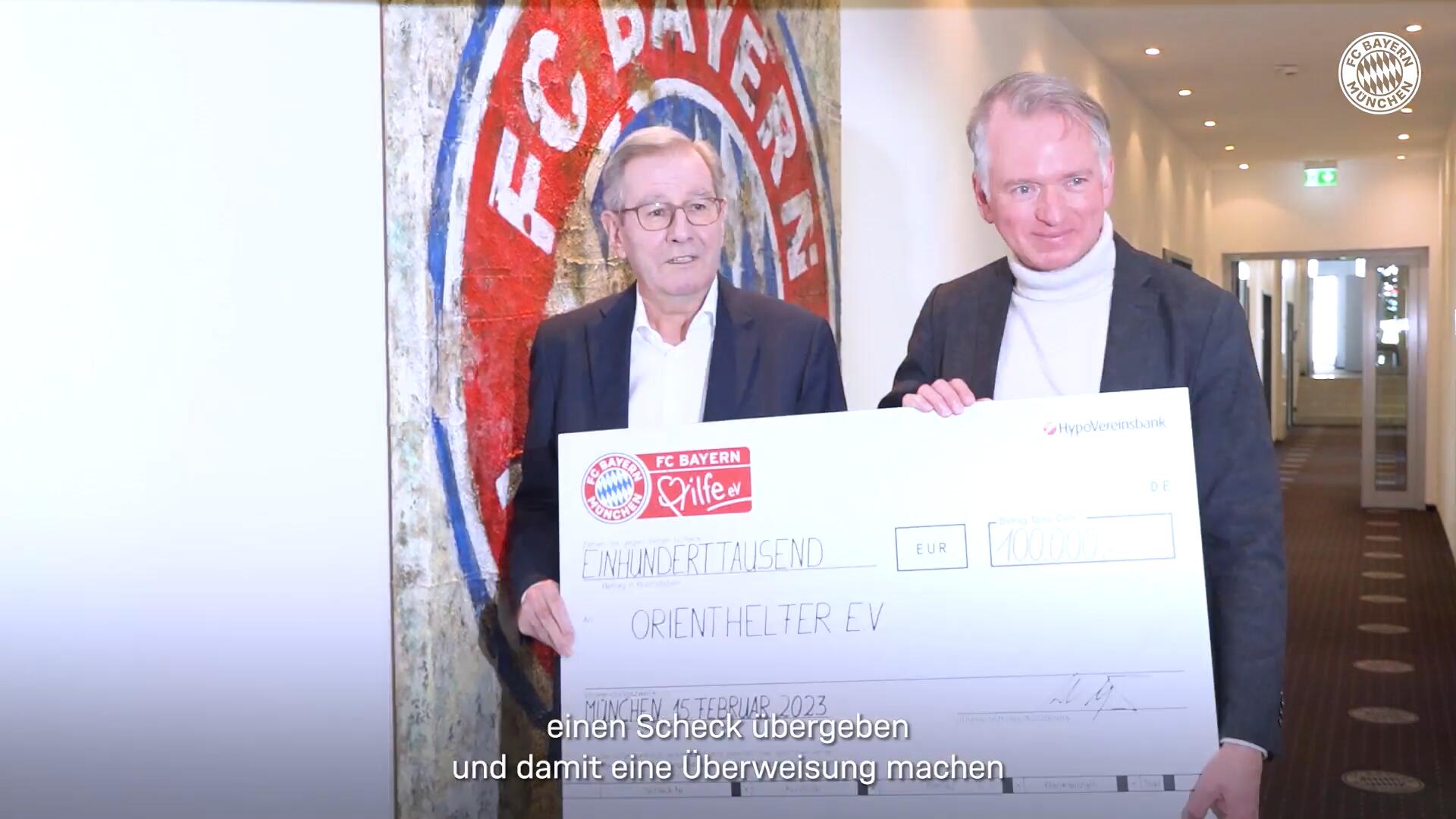为了帮助叙利亚与土耳其地震受害者，拜仁宣布捐款10万欧