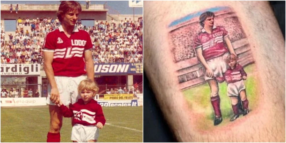 罗体：德罗西花费几个月完成新纹身，小时候和父亲牵手站在球场上