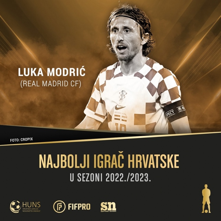 莫德里奇当选克罗地亚最佳球员，连续第7次&个人第11次获该奖项