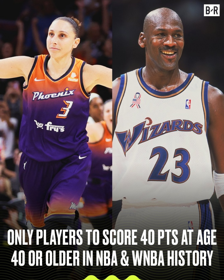 在NBA&WNBA史上仅陶乐西和乔丹在40+时砍下40+