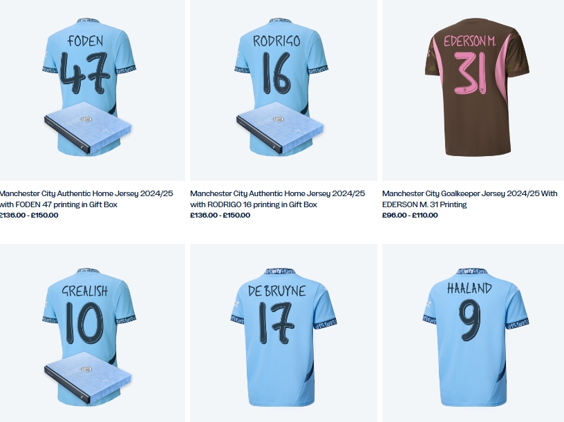曼彻斯特音乐传奇诺艾尔加拉格为曼城新赛季球衣设计字体