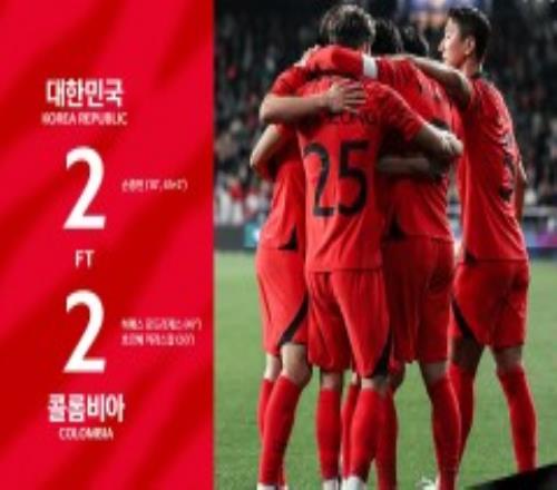 韩国2-2哥伦比亚