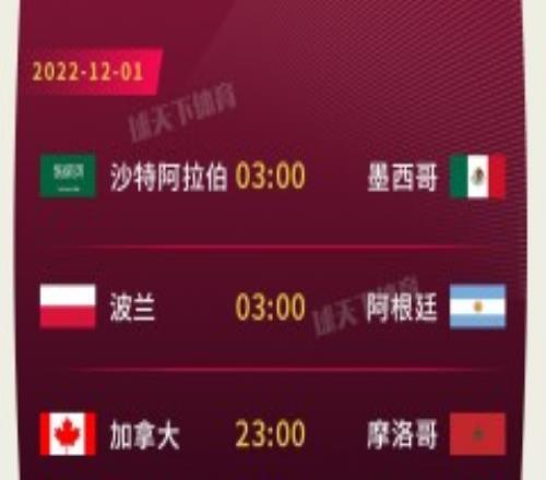 世界杯12月1日2日全部赛程安排：分别各踢4场 03:00日本VS西班牙