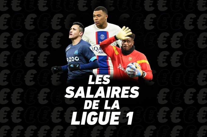 法甲球员月薪TOP30：姆巴佩600万欧高居榜首，前十位均来自巴黎