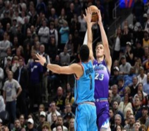 NBA今天战报爵士134-133太阳 马尔卡宁38分布克空砍49分10助攻