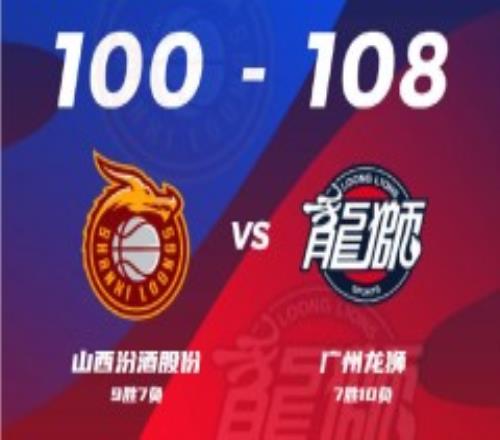 CBA战况广州男篮108-100力克山西男篮 陈盈骏22+10费尔德空砍31分